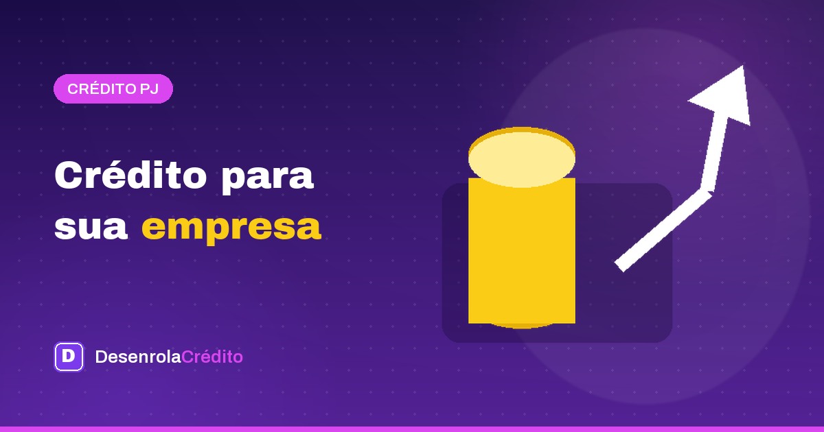 Ilustração editorial roxa sobre linhas de crédito empresarial e acesso a capital